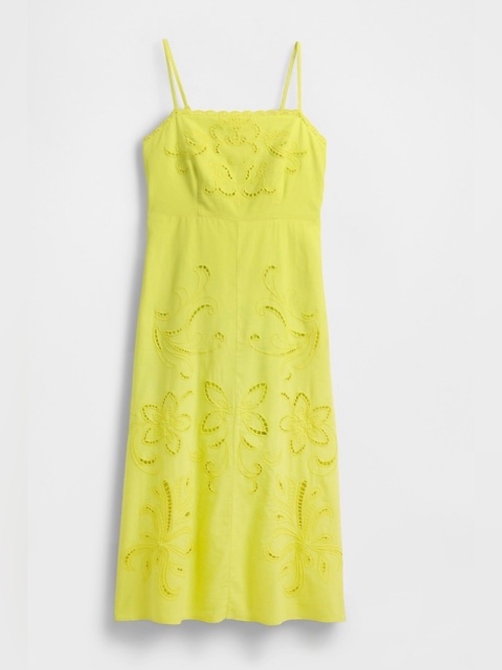 GAP Lime Green Eyelet Maxi Dress - Picture 4 of 7